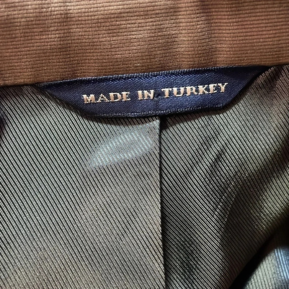 Banana Republic mens suit jacket tan brown cotton 3 button size 38R - Picture 7 of 13